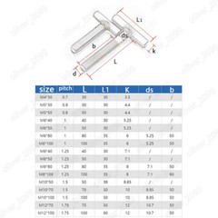 304 Stainless Steel T-Shaped Screws Welding Screws M4 M5 M6 M8 M10 M12