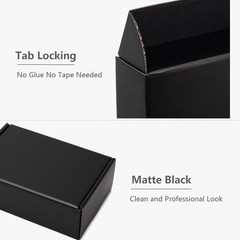 7X5X4 Inches Black Shipping Boxes 25 Pack – Corrugated Cardboard Mailing Box Fo