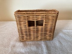Hold Everything Wicker Letter Holder Organizer 4 sections Made in Philippines