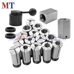 1/8-1 Inch 5C Fractional Collet Set 15 Pack with 5 Collet Blocks for Lathe