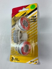 Screw-In Plug Fuses (3 PACK) 20-Amp Time Delay Bussmann BP/SL-20 New Sealed