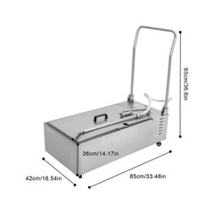 55L Stainless Fryer Oil Filter Cart Machine Commercial Oil Filtration System
