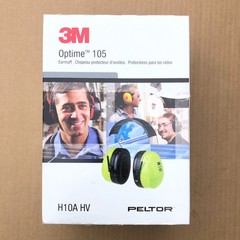 3M PELTOR Optime 105 Earmuffs H10A HV Over-the-Head 30 Decibels Hi-Viz Green NEW