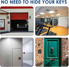 Lock Box, 4 Digits Combination Lockbox, Waterproof Outdoor Key Hider for Hous…