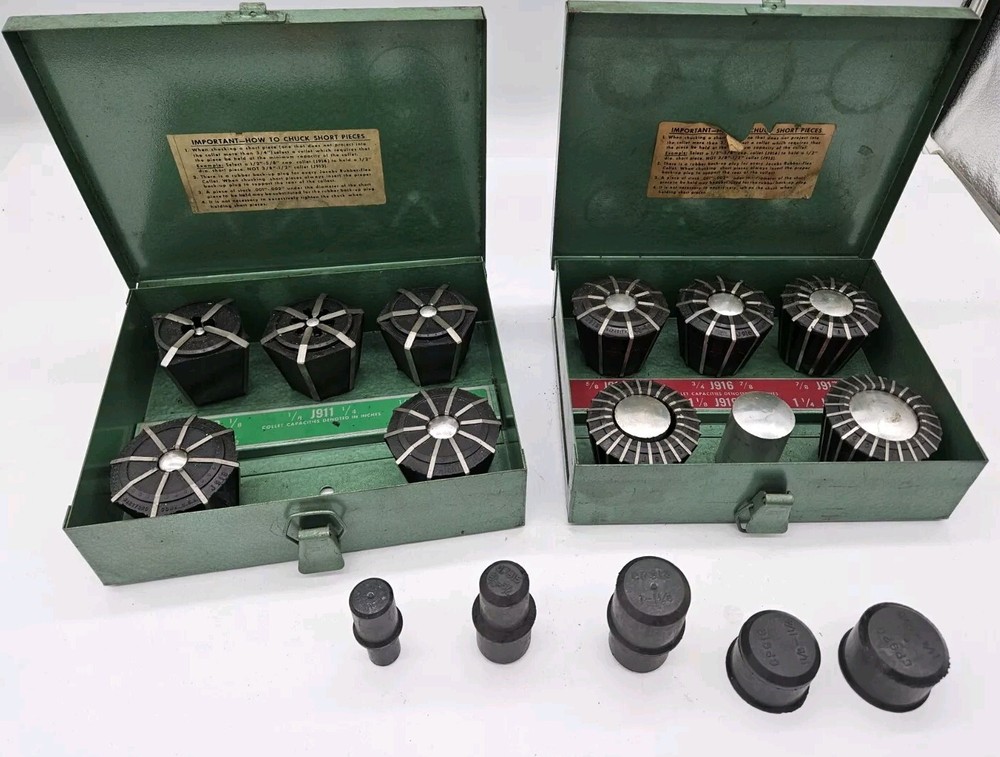 JACOBS RUBBER FLEX COLLET SET USED SEE PHOTOS