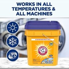 Arm & Hammer Professional Powder Laundry Detergent 18lb Pail 290 Loads