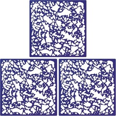 3 Pieces Knockdown Texture Spray Stencil Drywall Repair as the picture shown