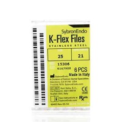 Kerr Sybron Endo Dental 21mm Stainless Steel K-FLEX file 6/box (all sizes)
