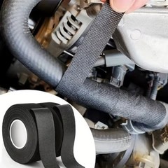 Heat Resistant Automotive Tape Flame-Retardant Cloth Sticky Fabric Black (50ft)