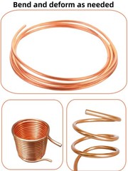 Pure copper tubing 1/8″ OD (0.118″/3mm)×1/12″ ID(0.079″/2mm) x 5 FT seamless …