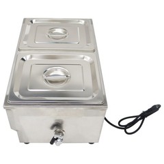 TechTongda 110V Commercial Hot Dog Steamer & Bun Warmer Long Service Life New
