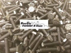 (10) 1/4-20×1 Grade 8 Bolts / Hex Head Cap Screws / 1/4x20x1 Plain / Black 1/4×1