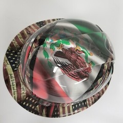 NEW FULL BRIM Hard Hat custom hydro dipped MEXICAN ROOTS/AMERICAN PRIDE NEW