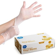 MedPride Medical Examination Vinyl Gloves ,N/S Powder Free-Small-100 Gloves/Bx