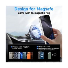 ANDERY Car Phone Holder for Magsafe [78+LBS Strongest Suction & 240… Fast Ship