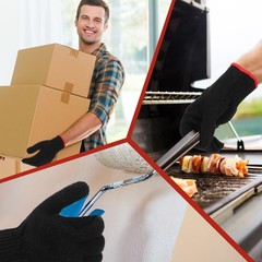 Sintuff 100 Pairs Gloves Cotton Liners For Bbq String Knit Polyester Safety