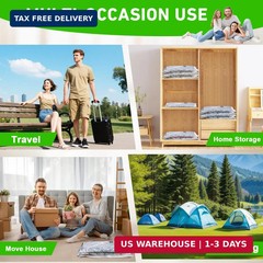 15PK Vacuum Storage Bags with Wireless Electric Pump Travel Space Saver Set!