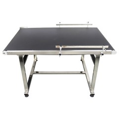 59×35.4″PVC Conveyor System w/Double Guardrails 55-66Lbs Load Packing Equipment
