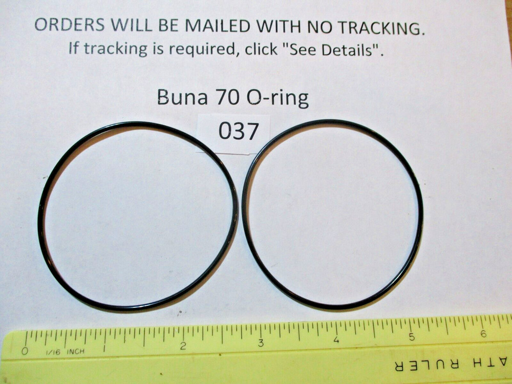 037 O-ring. 2-1/2″ ID x 2-5/8″ OD x 1/16″ thick. Buna-70. Quan 2.