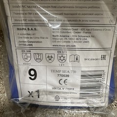 MAPA TEMP-SEA 770 Professional PVC Insulated Extreme Cold Weather Gloves Size 9
