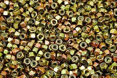 (350) Nyloc Grade 8/C Hex Locking Nuts 5/16-18 Yellow Zinc Plated Nylock