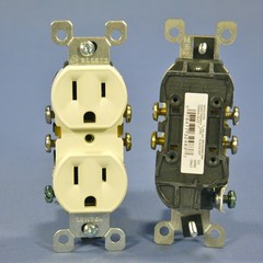 10 Leviton Almond RESIDENTIAL Duplex Receptacle Outlets 5-15R 15A 125V 5320-ROA