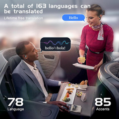 IAMJOY Language Translation Earbuds, 163 Two Way AI Translator Earbuds Language
