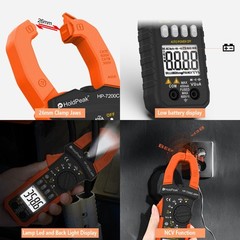 Digital TRMS Clamp Meter 600V AC/DC 400A 40MΩ 26mm 4000C Data Hold Backlight