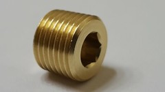 Bulk Lot of 100 pcs. 1/8″ Male NPT Brass Plug Allen Key Countersunk Hex USA