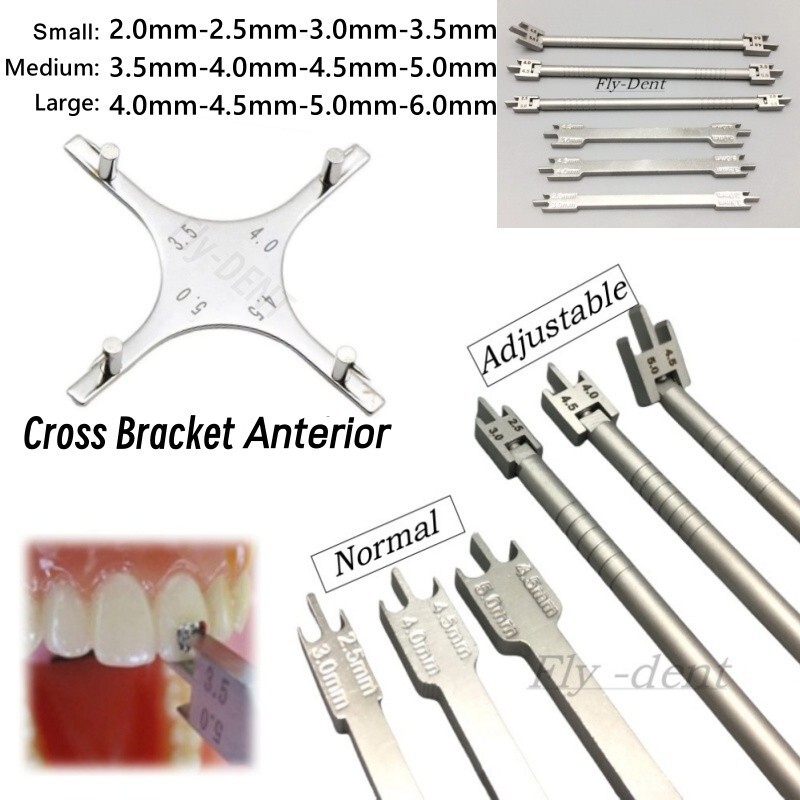 Dental Orthodontic Bracket Positioner Bracket Placement Gauge Locator Instrument