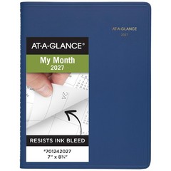 AT-A-GLANCE 2027 Planner, Monthly, 7″ x 8.75″, Unruled Daily Blocks, Blue (70…