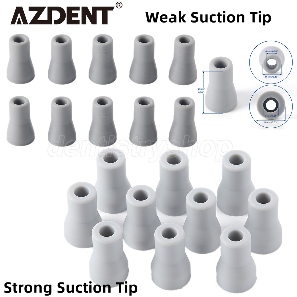 Dental Saliva Ejector Weak/Strong Suction Rubber Snap Tip Adapter Replacement