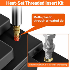 Threaded Inserts Set, 716Pcs Heat Set Inserts Nuts Bolts with M2 M3 M4