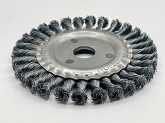 2 Pcs Wheel Brush 6-Inch (6″ Twisted Knotted) Stainless Steel – Arbor Hole: 7/8