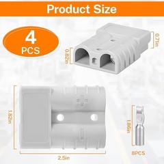 120 Amp Battery Quick Connect/Disconnect Kit – 4 Pieces for Easy Installation
