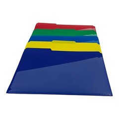 30 Count Smead Letter Size Poly File Folders w/ Slash Pocket 1/3-Cut Assorted