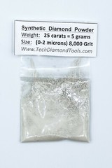 TechDiamondTools Diamond Powder 8.000 Grit 0-2 Microns, 25 cts = 5 Grams
