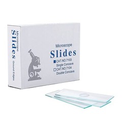 Microscope Slides Concave Single concave 50Pc Glass Slide with Single Depression