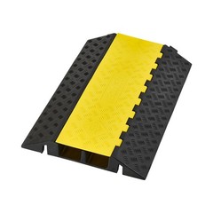 VEVOR Cable Protector Ramp Rubber Cord Cover 22000 lbs/axle Capacity 2 Channel