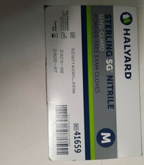Halyard Sterling Nitrile Exam Gloves, Powder-Free, Non-Latex, Medium, Box of 250