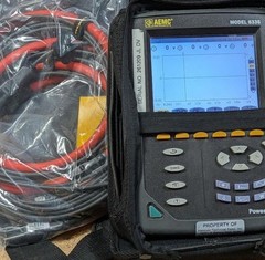 AEMC 8335 PowerPad II Power Quality Analyzer 3 Phase 4 Channel + 4 24″ Flex CTs