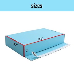 Blue Hard Corrugated Cardboard Gift Shipping Packaging Box 10.5×6.3×2 Inch