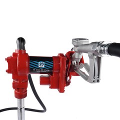 Red 12V Fuel Transfer Pump & Nozzle Kit Transfer of Gasoline Diesel Kerosene