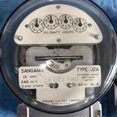 qty 2 Type 2JA Electric Meter 15 Amp 120V SANGAMO RECONDITIONED set to Zero