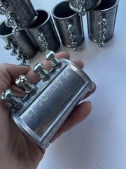 Lot of 7 NEER TC-514 1-1/4″ EMT Set-Screw Couplings – Zinc Conduit Fittings