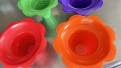 Snow Cone Cups Flower Shaped Shaved Ice 8 OZ Plastic BOWL ICE CREAM COTTON CANDY