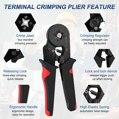 Ferrule Crimping Tool Kit, Wire Ferrules Kit Crimper Pliers with 1800PCS Wire…