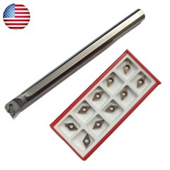 Solid Carbide Boring Bar 12mm*150mm C12M-SDUCR-2 + 10PCS DCMT 070204L-F USA