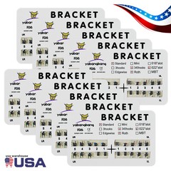 10 Packs Dental Orthodontic Brackets Metal Braces Standard Roth 022 Hooks 3-4-5