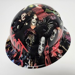 full brim hard hat custom hydro dipped IN SLIPKNOT BAND 25 YEAR COLLAGE NEW
